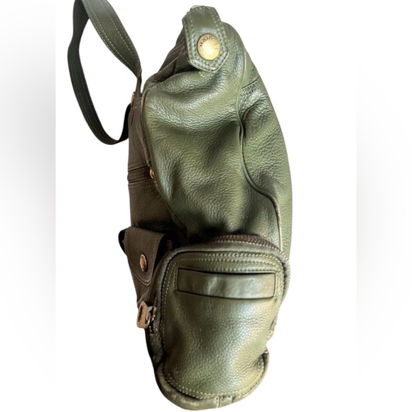 Marc Jacobs LRG Vintage Green Leather Shoulder Bag, Green Pebbled Leather-EUC main image 6